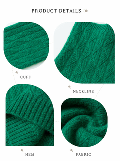 Blusa de lã gola alta para o inverno - EconoShop