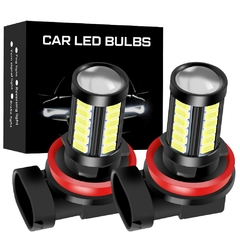 2 peças de lâmpadas de LED para automóvel H11 H8 9006 HB4 9005 HB3 PSX24W H16 PSX26W P13W 5730. - EconoShop