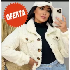 Casaco Teddy feminino de pelinho moda blogueira