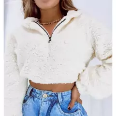 Casaco Teddy feminino de pelinho moda blogueira - loja online