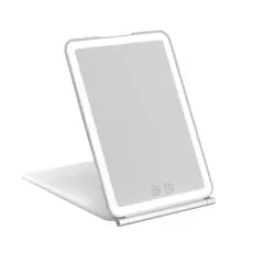 Espelho De Maquiagem Compacto LED Com 3 Espelhos De Luz Coloridas 80 Luzes Dobrável Cosmético Para Viagem - comprar online