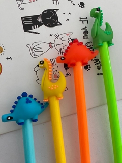 Caneta Dinossauro Menino e Menina