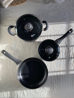 SET DE OLLAS HUDSON 5 PIEZAS BLACK - comprar online