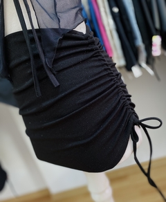 Mini elástizada con frunce y brillos - comprar online