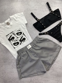 Baby tee algodón | Estampada New York