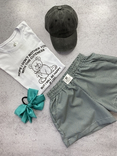 Baby tee algodón | Estampada Teddy
