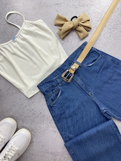 Wide leg con Roturas | Rígido - tienda online