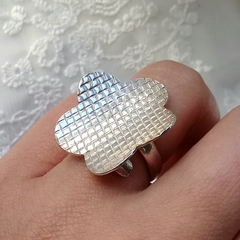 Anillo Flor Grande de Plata 950