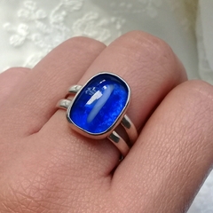 Anillo Ojo de Gato Encamisado Plata 950