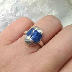 Anillo Ovalado Piedra Natural Plata 950 - comprar online