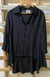 Camisa negra larga encaje