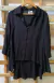 Camisa negra larga encaje