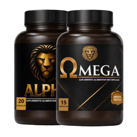 COMBO DETOX MEGA OURO - ALPHA OURO 20 CÁPSULAS + OMEGA 15 CÁPSULAS
