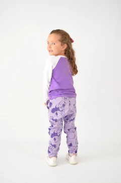 Imagen de Remera Minnie Lila Bco