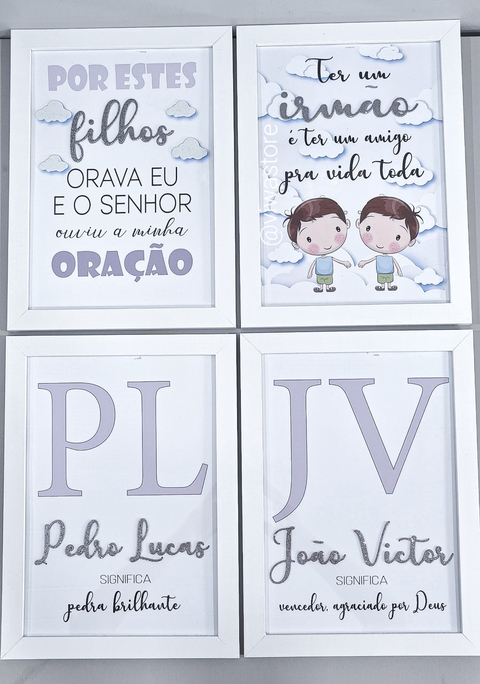 KIT COM 4 QUADROS (IRMÃOS)