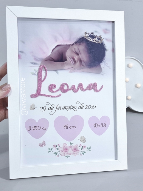 QUADRO MEU NASCIMENTO COM FOTO