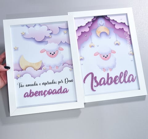 KIT COM 2 QUADROS (OVELINHA 3D)