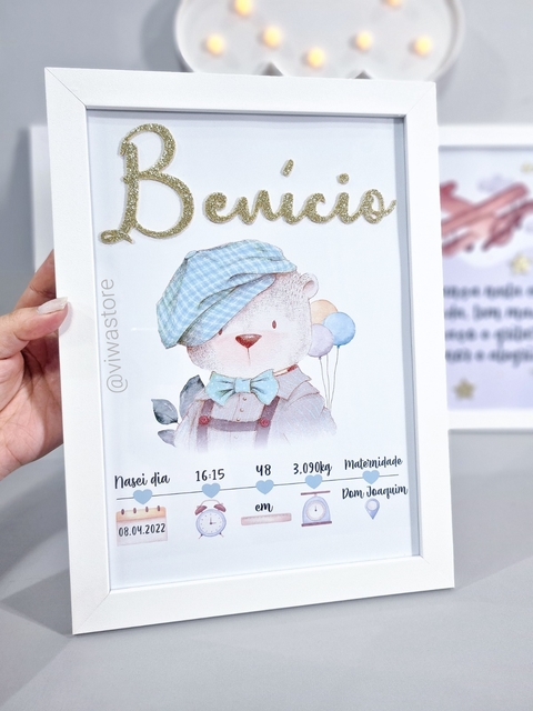 QUADRO MEU NASCIMENTO LINHA DO TEMPO (BEAR AVIADOR)