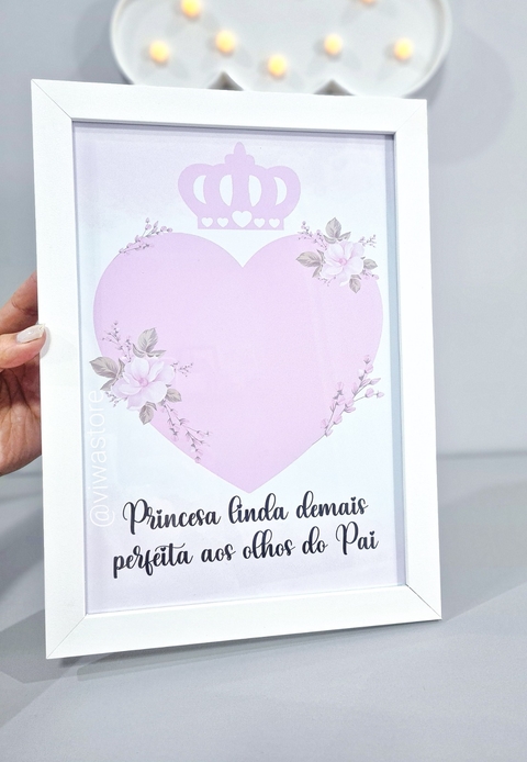 QUADRO FRASE (CORAÇÃO DA REALEZA)