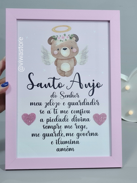 QUADRO ORAÇÃO SANTO ANJO (URSINHA ANJINHA)