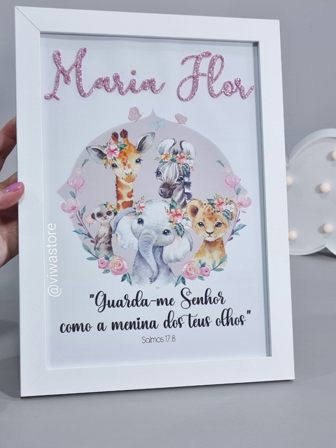 QUADRO NOME + VERSO + TEMA ( SAFARI)