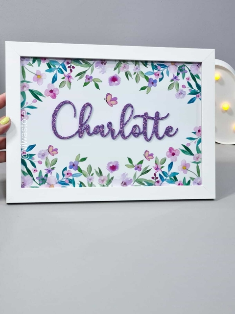 QUADRO NOME ( JARDIM FLORAL )