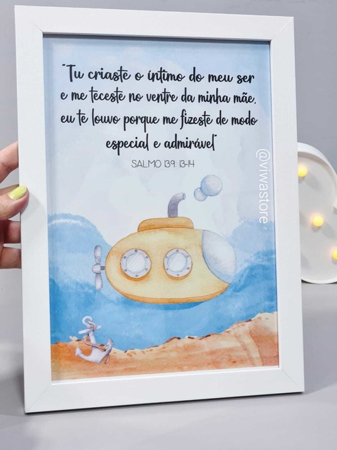 QUADRO VERSÍCULO ( FUNDO DO MAR SUBMARINO )