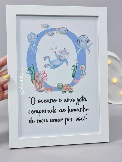 QUADRO FRASES ( FUNDO DO MAR MERGULHADOR )