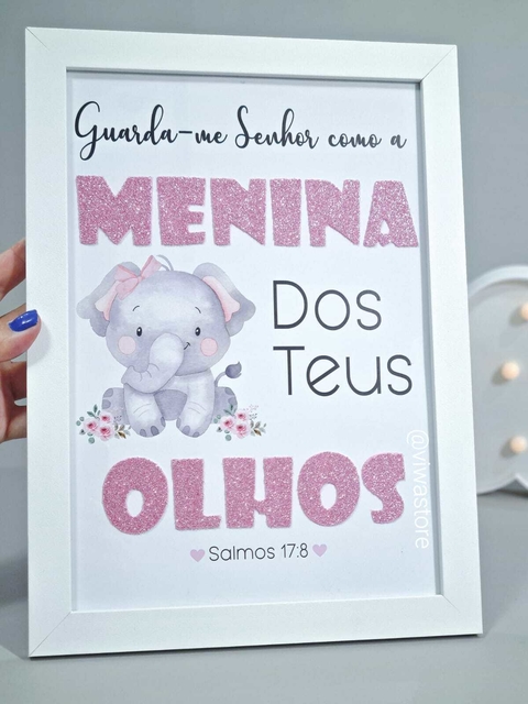 QUADRO VERSÍCULO (MENINA DOS OLHOS )