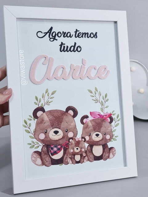 QUADRO FRASES ( URSINHO AQUARELA )