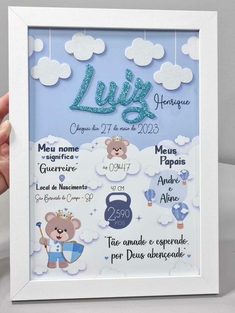 QUADRO MEU NASCIMENTO ( URSINHO PRÍNCIPE )