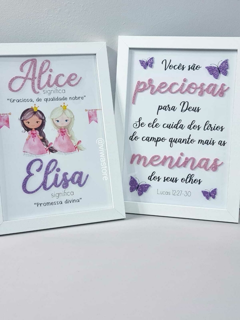 KIT COM 2 QUADROS (PRINCESAS)