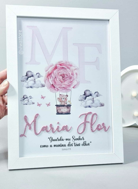 QUADRO INICIAL DO NOME + VERSÍCULO ( URSINHA BALOEIRA )