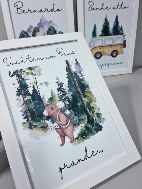 QUADRO FRASE ( ACAMPAMENTO URSO DA FLORESTA )