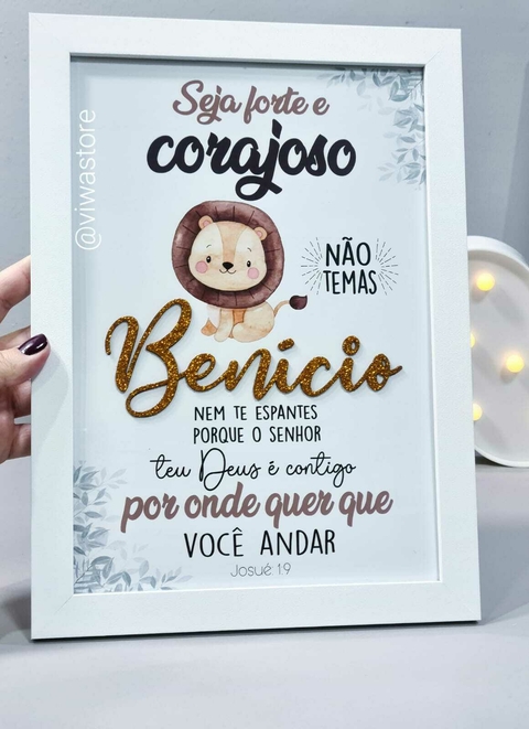 QUADRO VERSÍCULOS ( SEJA FORTE E CORAJOSO )