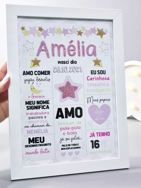 QUADRO MEU ANIVERSÁRIO ( BRILHA-BRILHA ESTRELINHA )