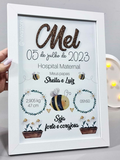 QUADRO MEU NASCIMENTO ( JARDIM DE ABELINHAS )