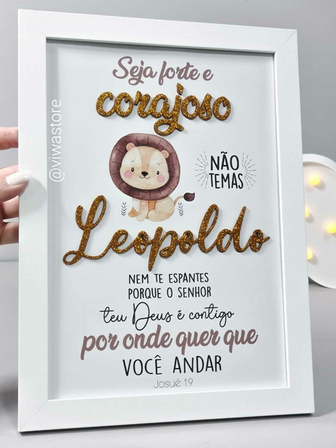 QUADRO NOME + VERSÍCULO (SAFARI BABY )