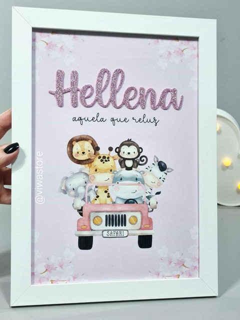 QUADRO NOME + SIGNIFICADO ( SAFARI BABY )