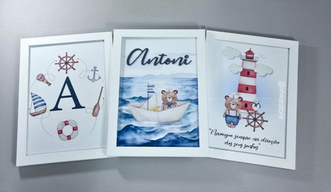 KIT COM 3 QUADROS (URSINHO MARINHEIRO)
