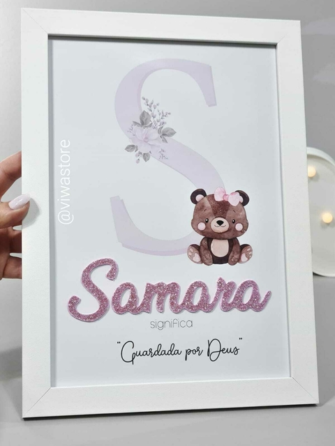 QUADRO NOME + SIGNIFICADO ( URSINHA AQUARELA )
