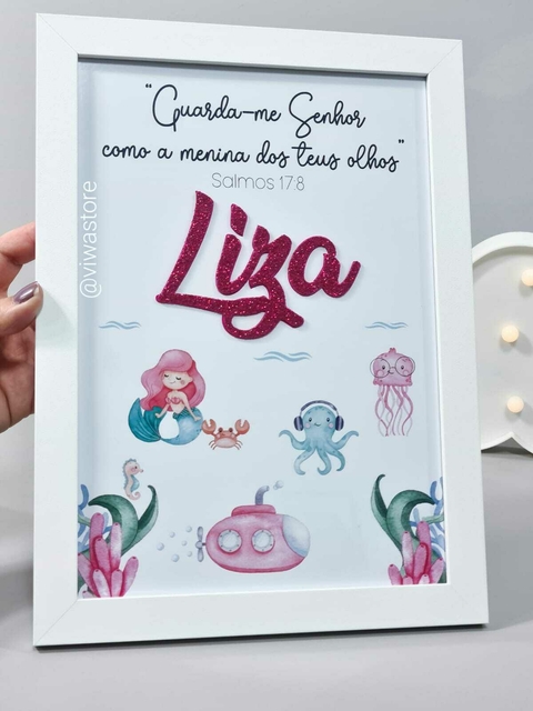 QUADRO NOME + VERSÍCULO ( FUNDO DO MAR )