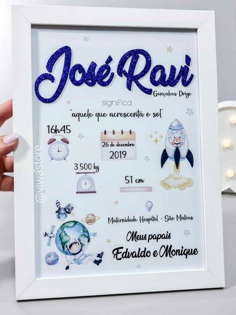 QUADRO MEU NASCIMENTO ( ASTRONAUTA )