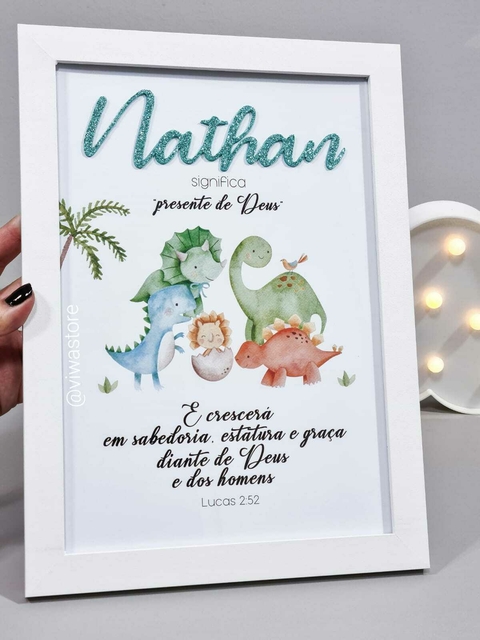 QUADRO NOME + SIGNIFICADO + VERSÍCULO ( DINOSSAUROS )