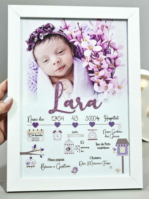 QUADRO MEU NASCIMENTO COM FOTO ( LINHA DO TEMPO )