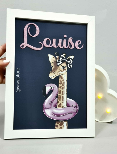 QUADRO NOME + TEMA ( GIRAFA )