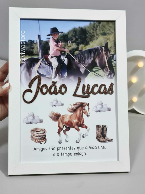 QUADRO NOME + FOTO ( CAVALOS )