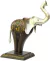 ELEFANTE SIMIL MADERA Y PLATA