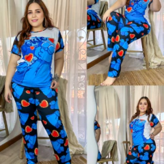 Pantalon y Blusa Manga Corta (Plus Size)