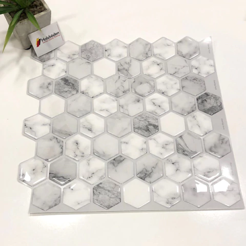 Azulejos autoadhesivos Exagonal Carrara (disponibles 10 días hábiles después)